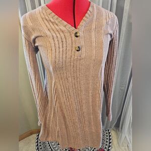Stella Tweed Casual Long Sleeve Light Pink Dress